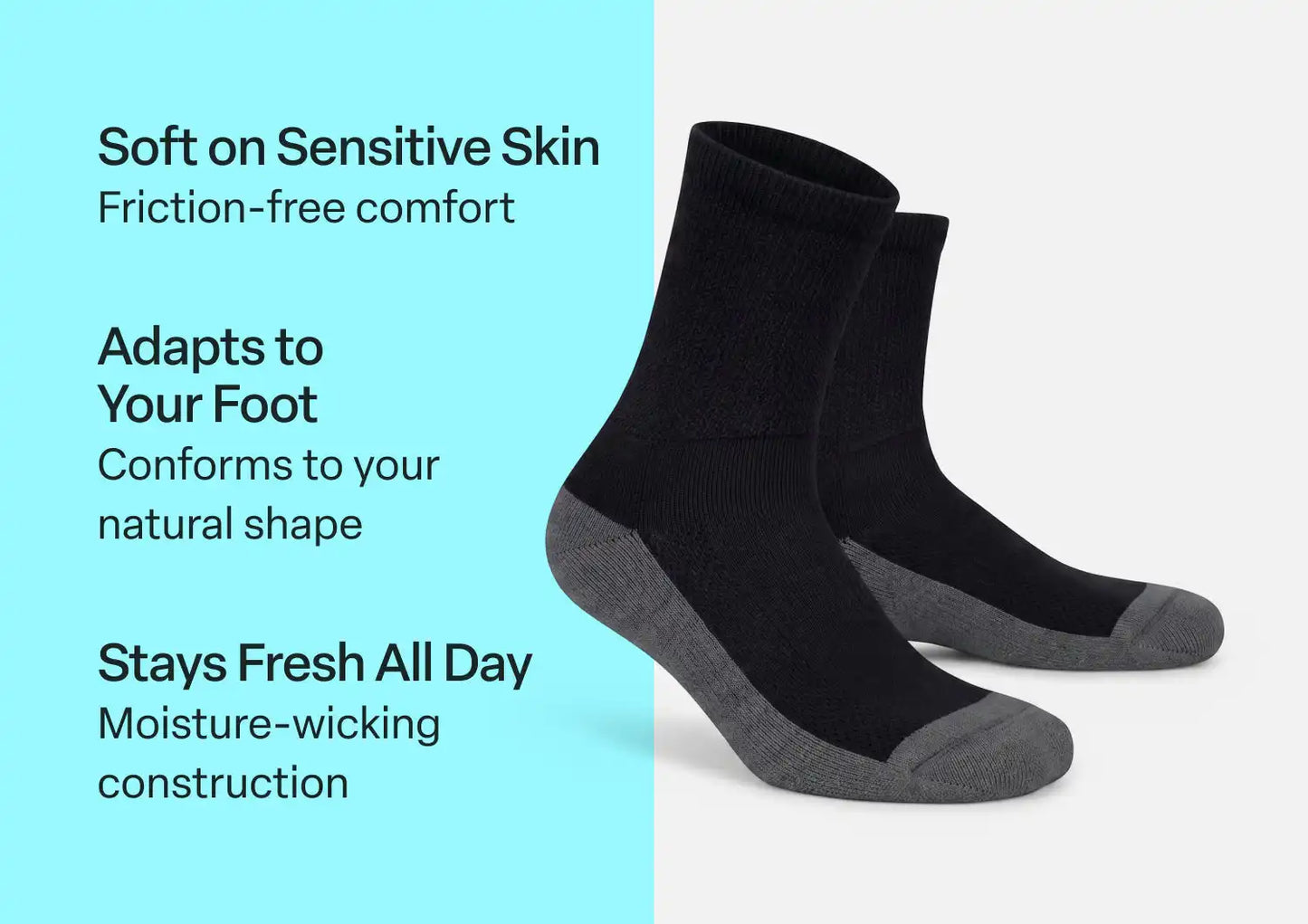 Padded Sole Socks - Charcoal
