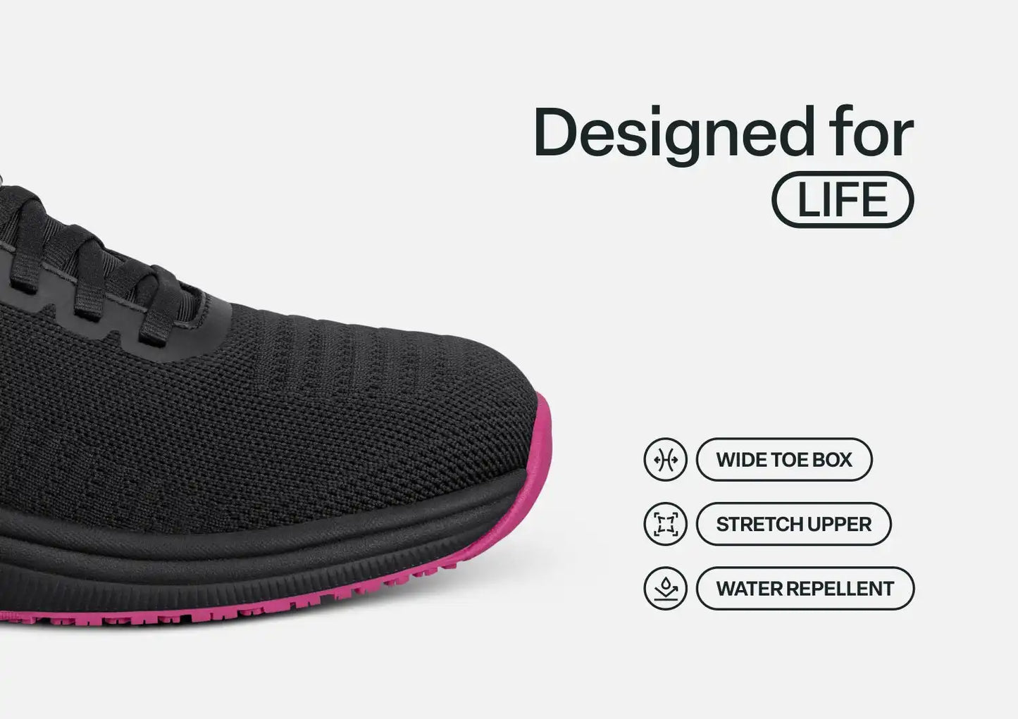Kita Hands-Free - Black/Hot Pink