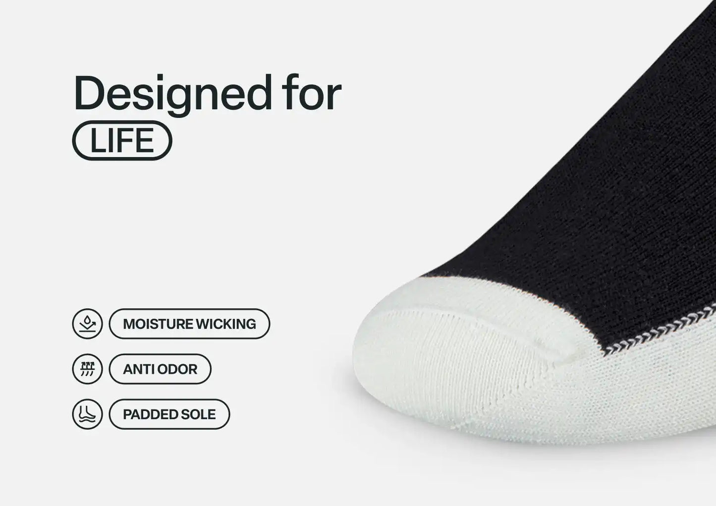Casual/Dress Diabetic Socks - Black