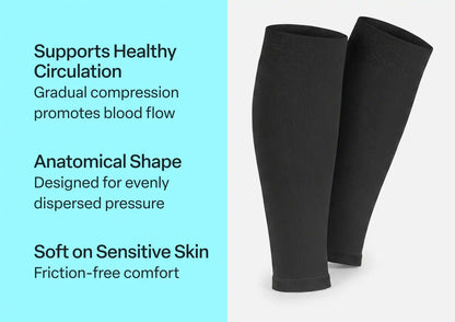 Compression Calf Sleeves Standard 20-30 mmHg - Black