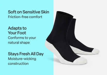 Casual/Dress Diabetic Socks - Black