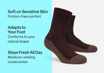 Padded Sole Socks - Dark Brown