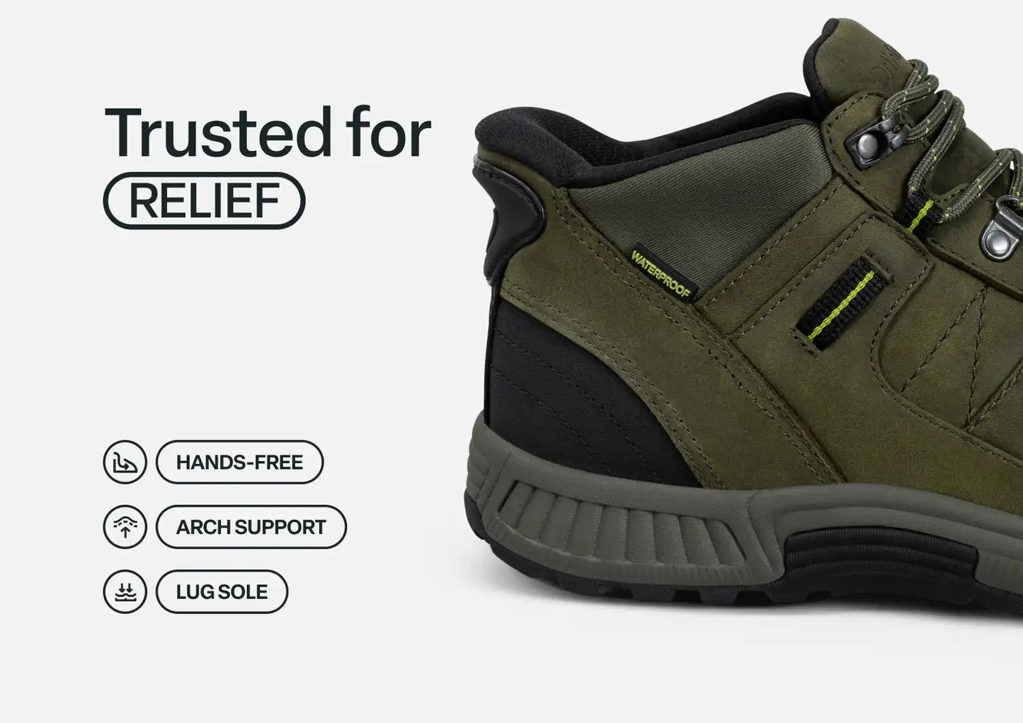 Dalton Hands-Free Waterproof - Olive/Lime Green