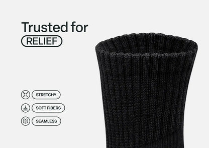 Bunion Relief, Padded Ankle Socks - Black