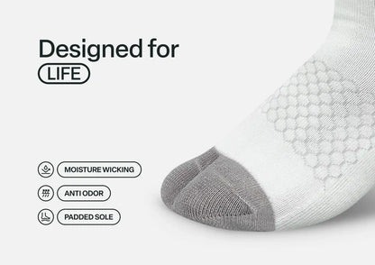 Bunion Relief, Padded Ankle Socks - White