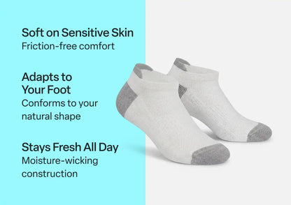 BioSoft Low Cut Sock - White