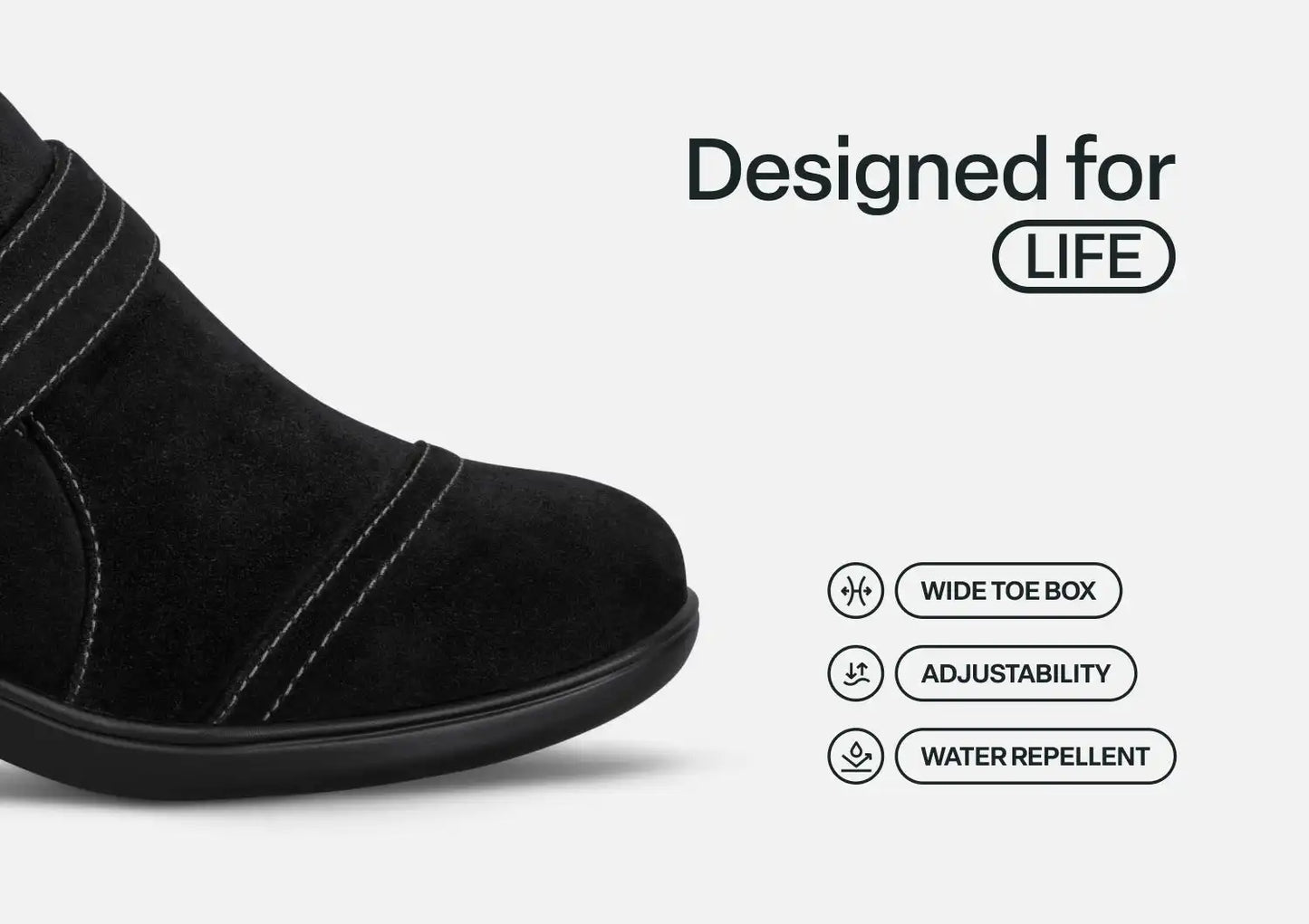 Eva - Black Suede