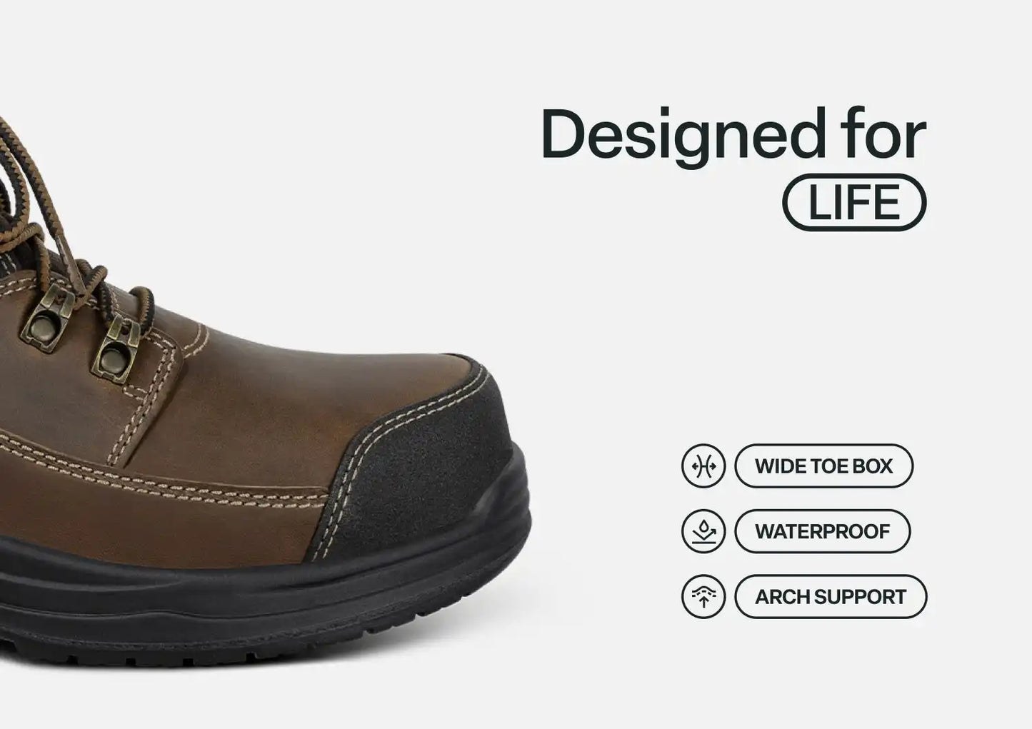 Quartz Hands-Free Work Boots - Brown